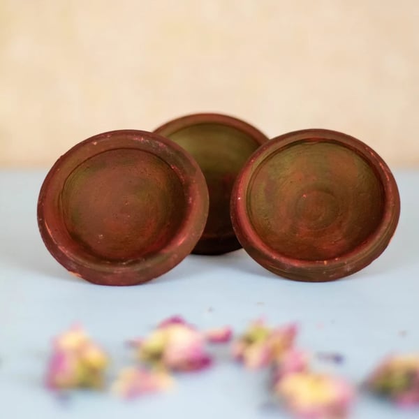 Artisand4C Handcrafted Clay Diyas